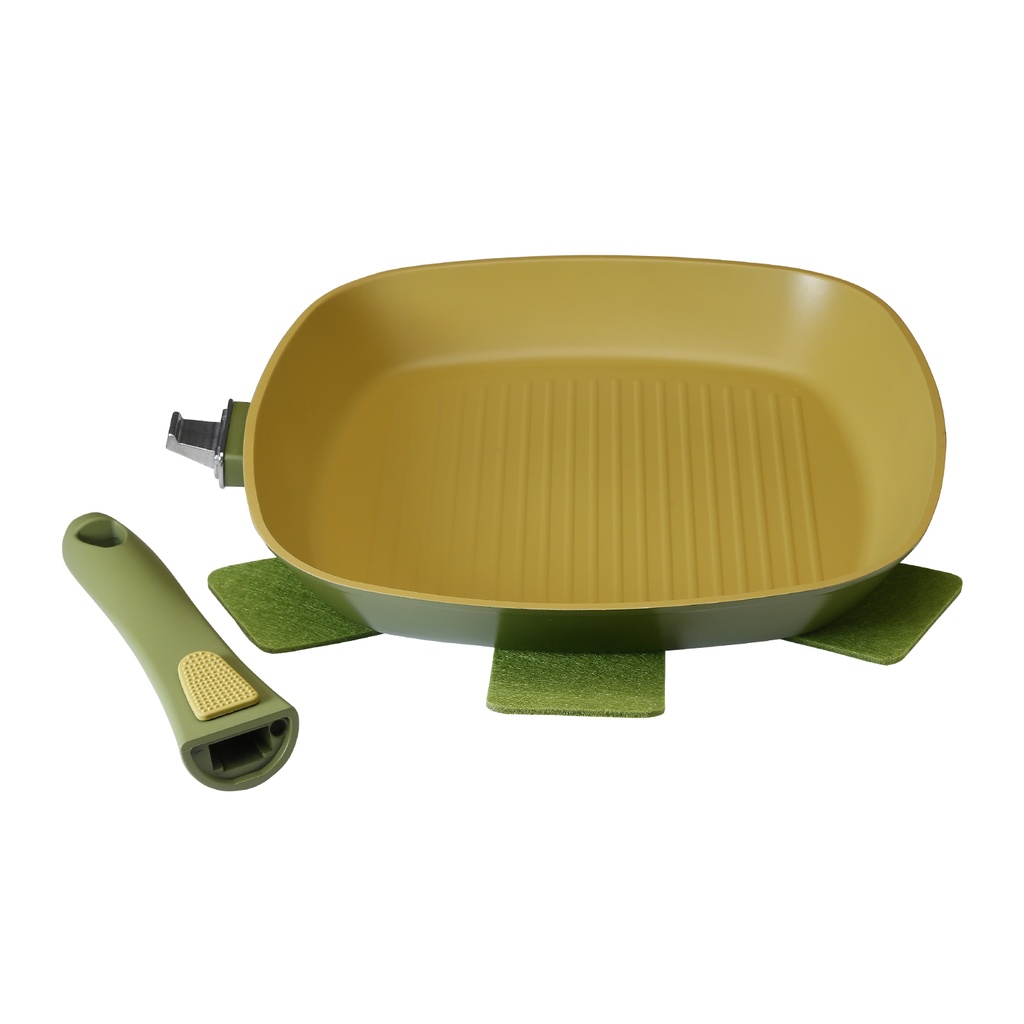 Grill de Aluminio Fundido 28 cm Olive AC630828