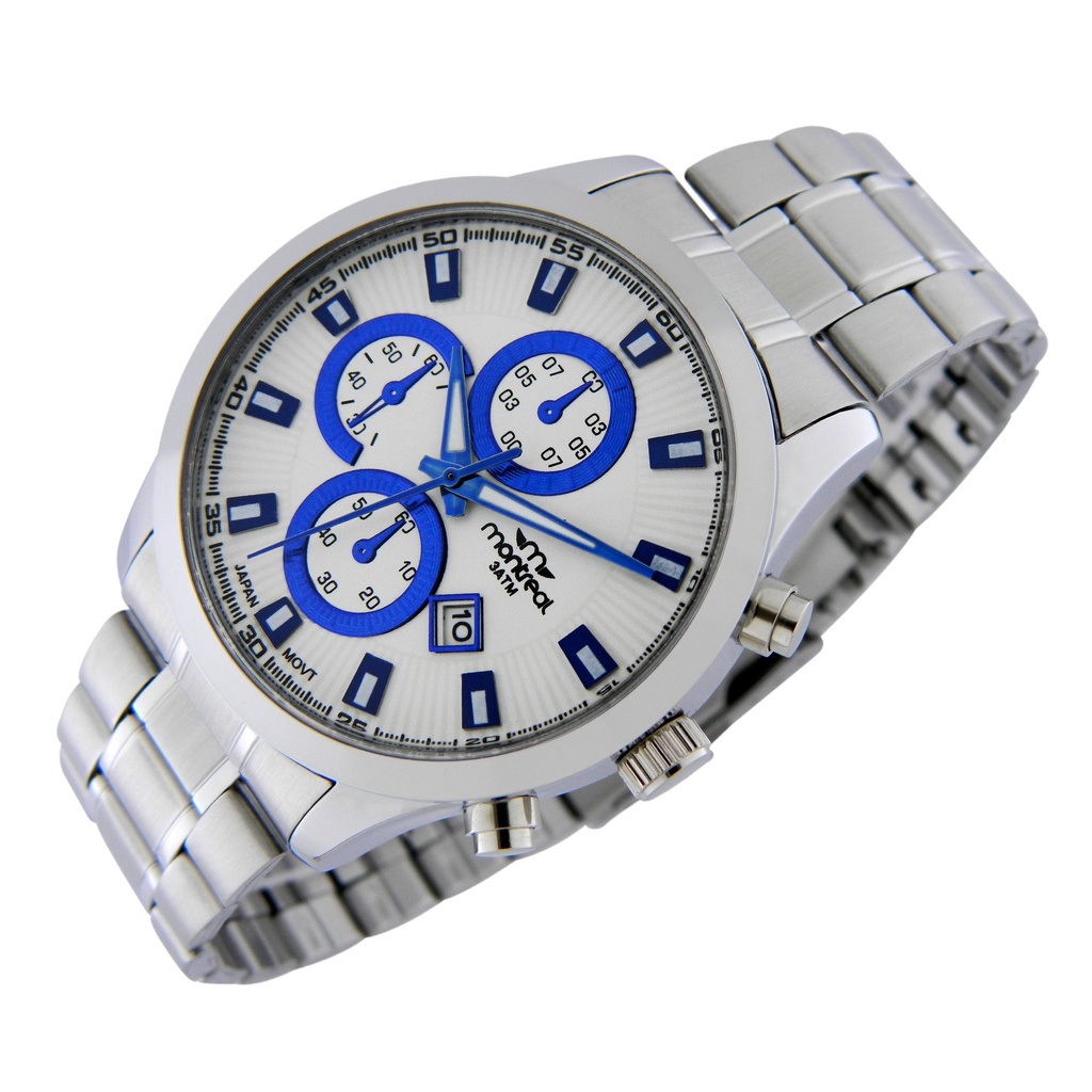 RELOJ  MONTREAL MASCULINO SFE802 PLATA AZUL