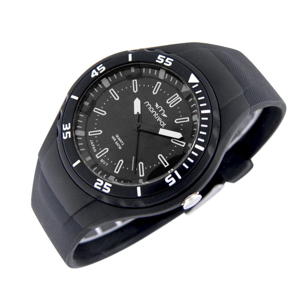 RELOJ MASCULINO NSL222 NEGRO-BLANCO