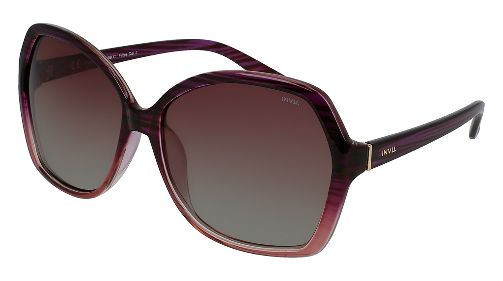 Lentes de sol INVU B2009 Femenino Stripe Purple Pink