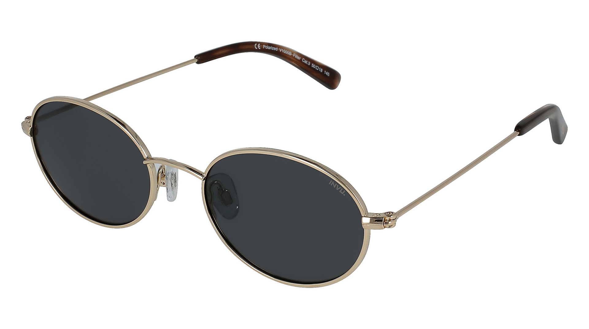 [V1000B] Lentes de sol INVU V1000 Unisex (Gold)