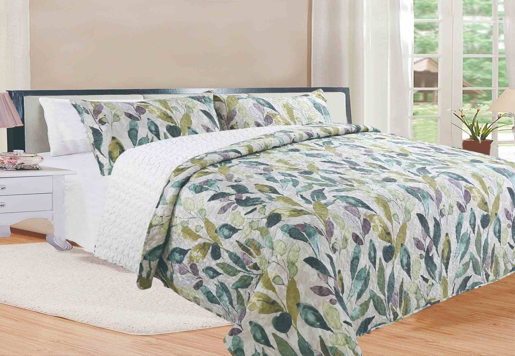 Quilt Sherpa Leaf King H6489