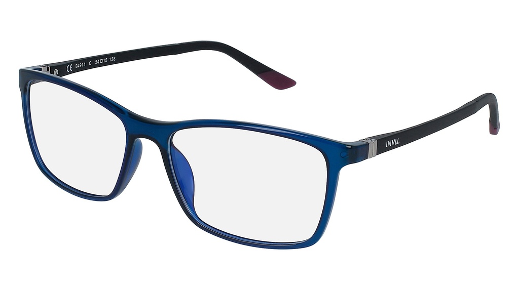 Lentes Optical Frames INVU, Blue/Matt Black, B4914C