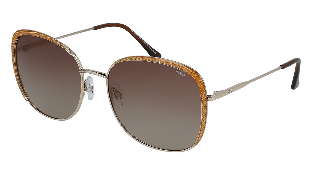 Lentes de Sol INVU, B1018B Gold/Smoke