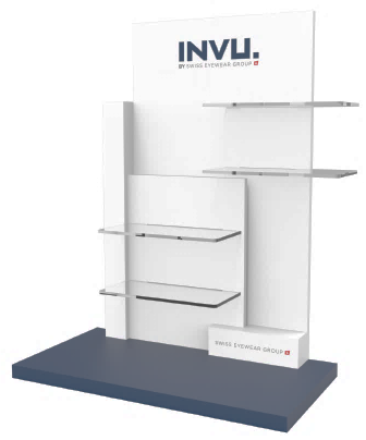 INVU display de vitrina 4U 39 x 20 x 48 cm