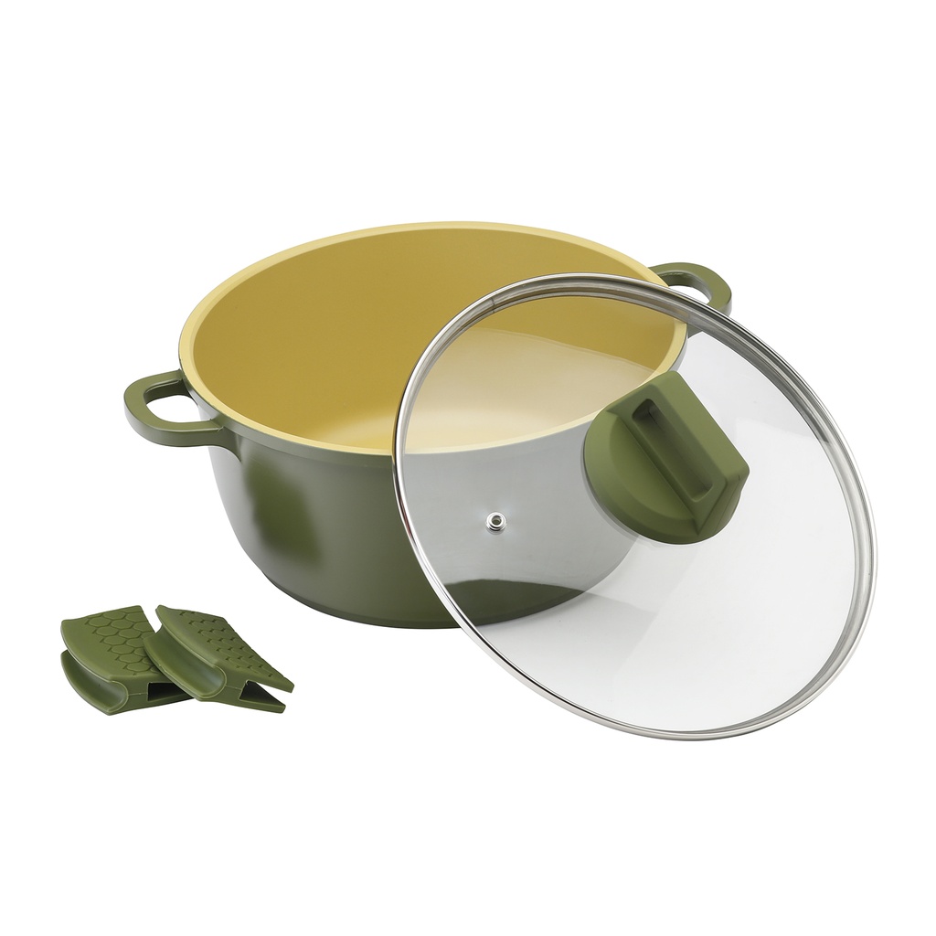 Olla de Aluminio Fundido 24 cm Olive AC630524