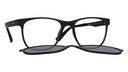 Lentes Optical Frames + ClipOn INVU Matt Black, G4703A