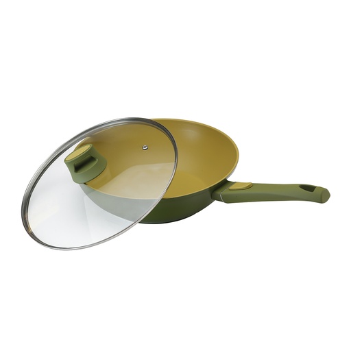 [AC630328] Wok de Aluminio Fundido 28 cm Olive AC630328